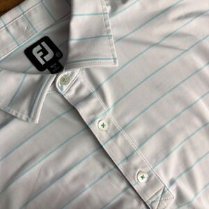 FootJoy Men's Golf Polo‎ Shirt Striped Short Sleeve Performance Casual 2XL